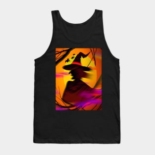 A Witch Silhouette Tank Top